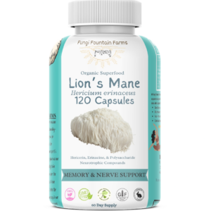 Lion’s Mane (Hericium erinaceus) Mushroom Capsules