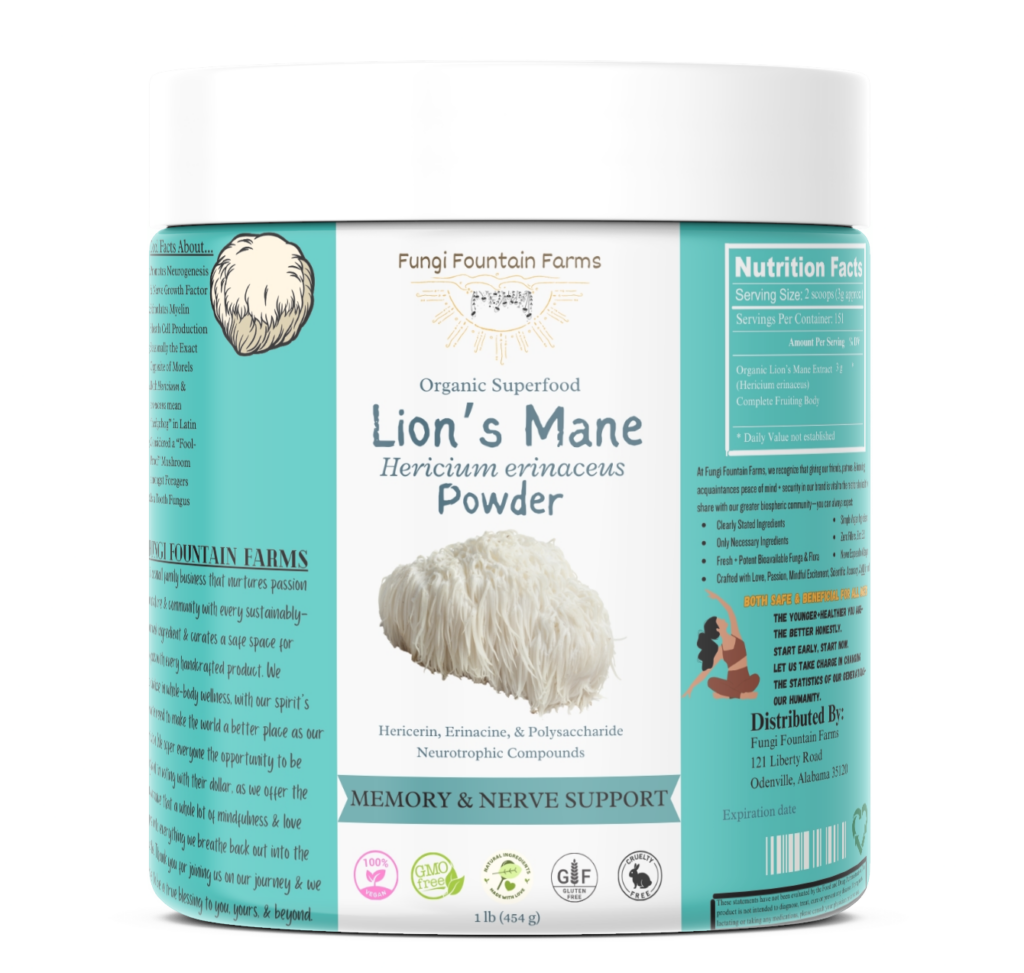 Organic Lion's Mane Mushroom Powder